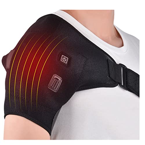 Soporte de Hombro para Tendinitis, Vendaje Termico Hombro, 3 Ajustes de Calor Hombrera Ajustable Deportiva, Manguito Rotador con Terapia de FríO y Calor, para Aliviar El Dolor, DislocacióN Del Hombro,