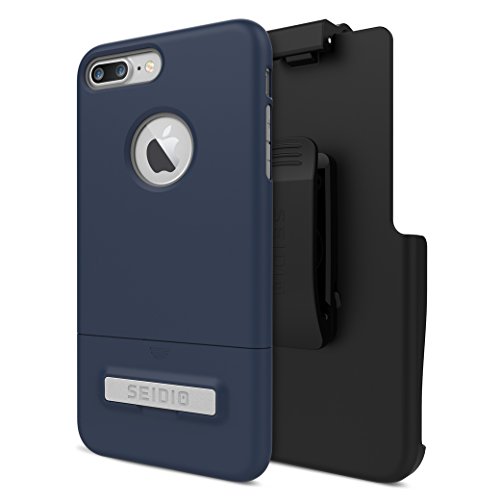 Seidio Surface Case and Holster Combo with Kickstand for Apple iPhone 7 Plus (Midnight Blue/Gray)