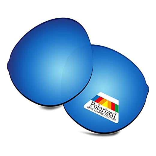 Bwake Lentes de reposição para óculos de sol Oakley Spindrift OO9474 - Azul gelo polarizado