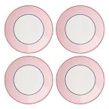 Kate Spade New York Make It Pop Accent Plates, S/4, 4.65, Pink/Blue