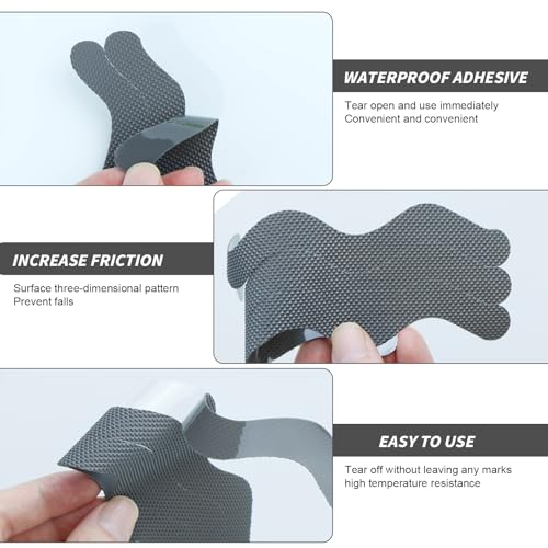 momgyaamz Stufenmatten Selbstklebend, Treppenteppich Selbstklebend für Treppen, Bäder, Küchen und Saunen, Treppenstufen Antirutsch 72 Stück, Antirutsch Treppe 18 * 1.3 cm, Treppen Rutschschutz Grau