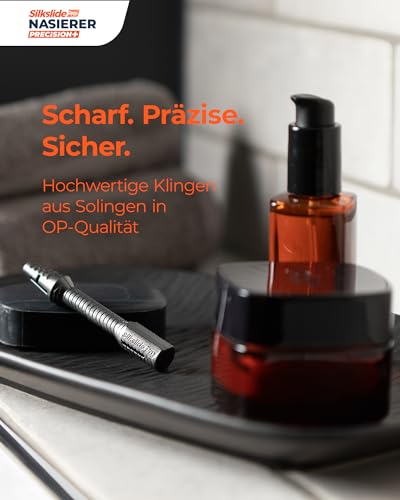 SilkslidePro Nasierer - Nasenhaartrimmer Herren - Nasenhaarentferner - Hochpräzise Klingen aus...
