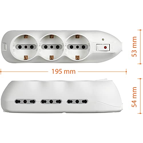 Multisocket Slot 9 BTicino bloc multiprise avec prise allemande P30 - 5