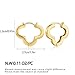 14K Gold Plated Geometric Hoop Earrings for Women, Minimalist Gold Hoop Huggies Earring for Women