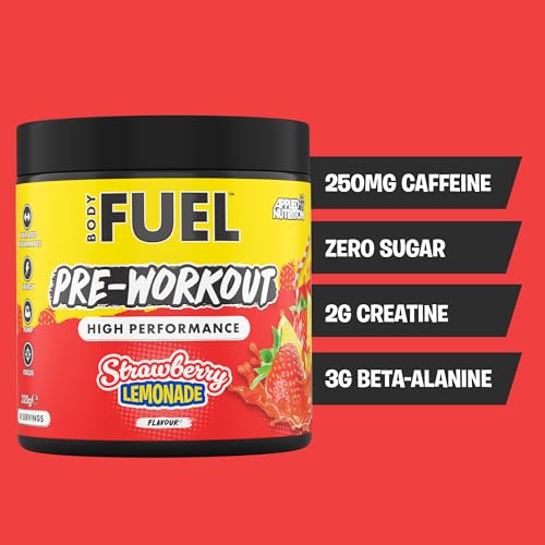 Applied Nutrition BodyFuel Pre Workout Powder - Energy & Physical Performance with Citrulline, Creatine, Beta Alanine (320g - 40 Servings) (Strawberry Lemonade) - Image 4