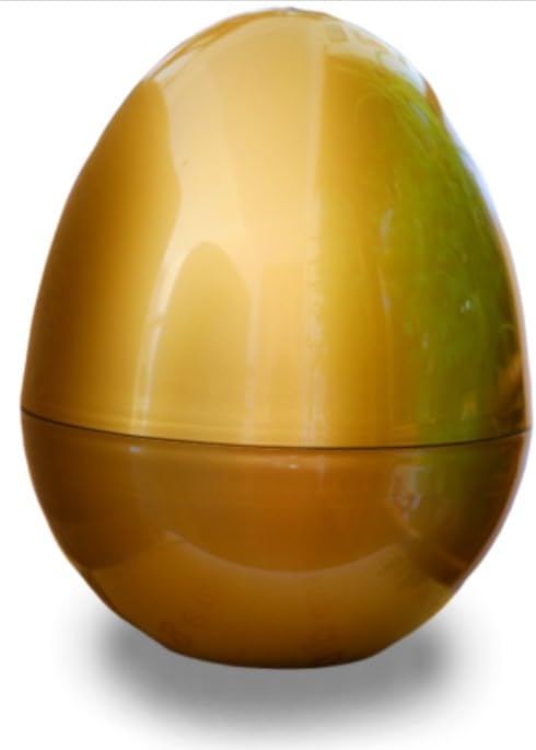 Giant Plastic Hollow Easter/Party Surprise Egg - 350mm x 285mm Made in UK (Gold)