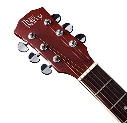 Image of BLUEBERRY B-40, Acoustic Guitar Kit Inbuilt Truss Rod, with Bag, Belt, One Pack Strings And Picks - 40 Inch (Sunburst)