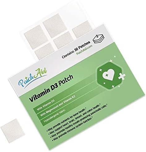Patch Aid Vitamin D3-30 Daily Topical Patches. 100% Natural & Vegan. Allergy & Filler Free. High Absorption and More bioavailable. Suitable for Sensitive stomachs & bariatric - Image 3