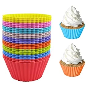 Cenrong 27 Stück Wiederverwendbare Silikon Backförmchen