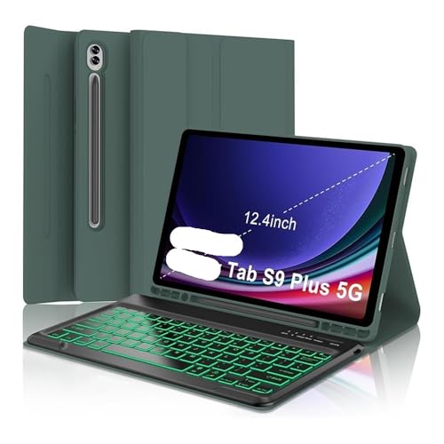 Clavier rétroéclairé détachable pour Samsung Galaxy Tab S7 Plus étui protection anti-choc