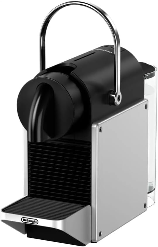 DeLonghi Nespresso Pixie EN127.S, Fully Automatic Coffee Machine, One-Button Coffee Machine with Multi-Function, Welcome Set Included, Compact Design, 19 Bar Pressure, 1260W, Silver