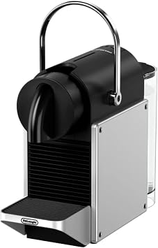 DeLonghi Nespresso Pixie EN127.S, Fully Automatic Coffee Machine, One-Button Coffee Machine with Multi-Function, Welcome Set Included, Compact Design, 19 Bar Pressure, 1260W, Silver