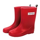 スタンプル レインブーツ キッズ レッド 17cm 75005