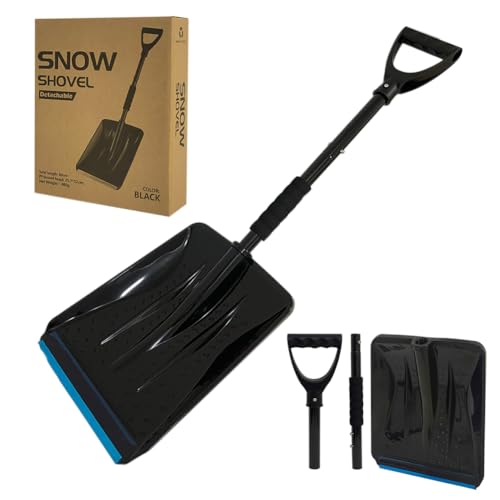 GZSYWZ Winter Snow Shovel Heavy Duty Snow Shovel Portable Snow Shovel Aluminium Snow Shovel Multifunctional Shovel Defrosting Shoveling Ice Shoveling Snow Shovel for Outdoor Activities Black
