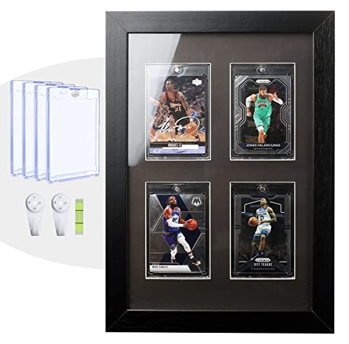 Trading Card Display Frame with UV Protection (4 cards) - Wall Mount