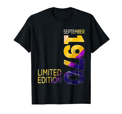 September 1970 Retro 1970 Vintage Year 1970 Limited Edition T-Shirt