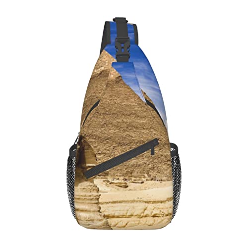 Sac à bandoulière décontracté noir Pyramids Of Egypt pour éviter le mal de dos