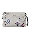  Desigual - Bag Shibuya Durban Women, Bolsos bandolera Mujer, Gris (Gris Fresh), 4x17.5x27.2 cm (B x H T)