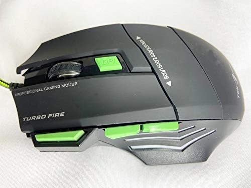 Left side view of TEKONE 7D Gaming Mouse with side buttons