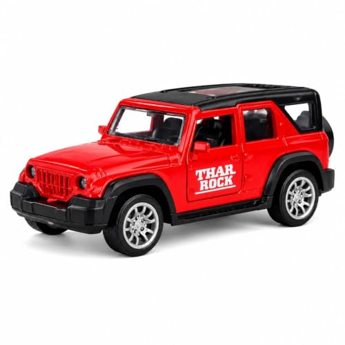 Image of Toyshine 1:32 Scale Die Cast Thaar Model Vehicle Toy Car with Pull Back Function Along with Opening Door Feature for Kids Boy Girl 3+, Red