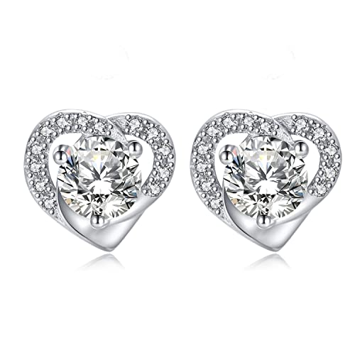 J.Vénus Oorstekers voor dames, 925 sterling zilver, zirkonia, oorbellen voor meisjes, elegante verpakking