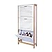 Produktbild ZRI Bamboo Schuhschrank Schuhkipper Schuhablage Schuhregal mit 3 Klappen Holz 108x53x18CM, Weiß