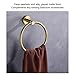 AONYAYBM Towel Ring, Hand Towel Holder for Bathroom Wall, Space Aluminum Modern Round Hand Towel Holder with Expansion Screws Hex Wrench for Bathroom, Bathroom Towel Rack Hardware Set (Gold)