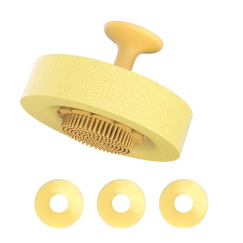 YHAILI Juego de estropajo de cocina de silicona con esponjas desmontables y cepillo de succión para lavar platos para una eficacia eficaz