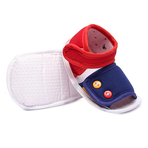 Image of Unisex Baby Boys & Girls, Infant Sandal for Newborn First Walking Baby Sandal (6-9 Months) RED