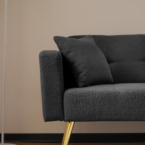 Konvertibles Polster-Loveseat mit Verstellbarer Rückenlehne und Robustem Rahmen – Klappbare Couch, Vielseitige Sitzlösung Optimal für Wohnzimmer, Wohnung und Home-Office