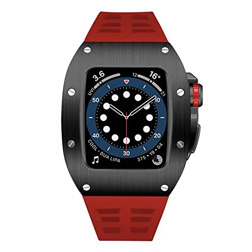 Bracelet iWatch Series 6 ensemble silicone et kit modification métal 45mm