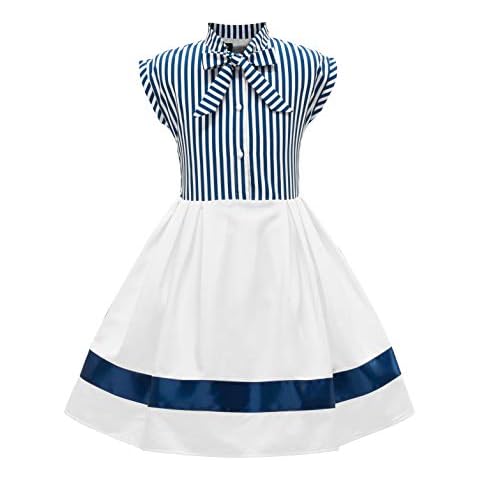 BlackButterfly Kids Vintage Striped Dress Cover
