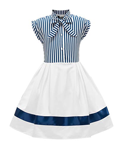 BlackButterfly Kids 'Polly' Vintage Striped Pin Up Dress