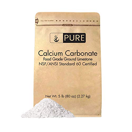 Calcium Carbonate Powder (5 lb.) by Pure Organic Ingredients, Eco-Friendly Packaging, Dietary Supplement