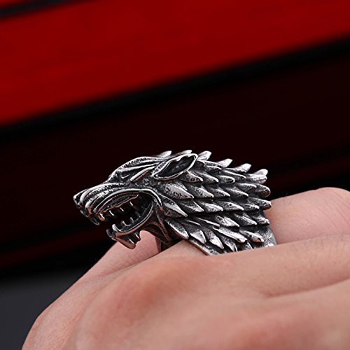 Image of Genuine Stainless Steel Ring for Men Fashion Punk Rock 3D Animal Rings