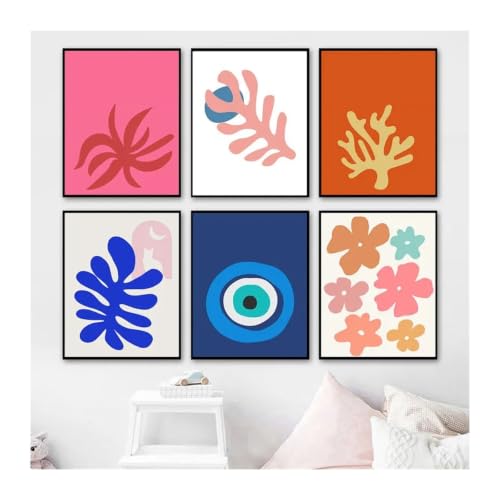 Cuadro sobre lienzo de flores coral para transformar una pared vacía en un espacio vivo 4
