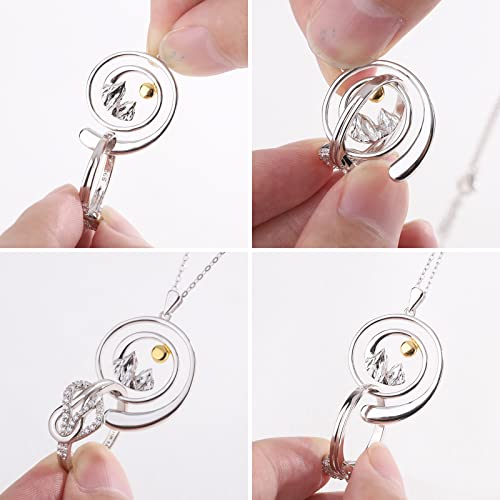 Ring Holder Necklace For Women - 925 Sterling Silver Mountain Dog Music Necklaces Wedding Engagement Rings Holder Jewelry For Wife Ring Keeper Necklace Mothers Day Gift (Snake) #TOP6