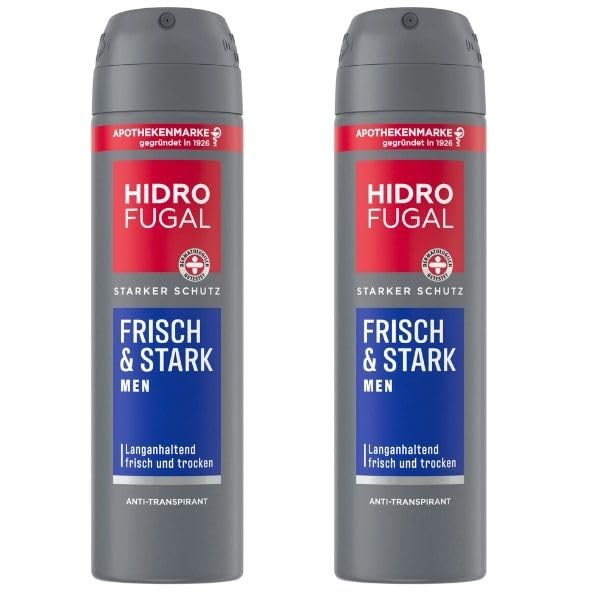 Hidrofugal Men Deospray Frisch & Stark Antitranspirant ohne alkohol langanhaltender Schutz 2 x 150 ml