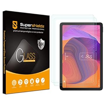 Supershieldz (Pacote com 2) Projetado para T-Mobile Revvl Tab 5G 26.3 cm/TCL Tab Pro 5G 26.3 cm/TCL TABMAX 10,4 polegadas, (vidro temperado) antiarranhões, sem bolhas