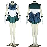 Zenhhrpt Anime Sailor Moon Sailor Neptun Cosplay Kostüm maßgeschneiderte Michiru Kaioh Kleid für Kinder Erwachsene Halloween-Set