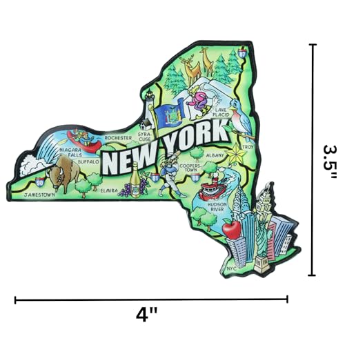Imán acrílico de iconos de Nueva York 4x3.5 pulgadas miniatura 6