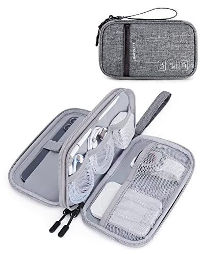 BAGSMART-Electronic-Organizer-BagTravel-Cable-Organizer-CasePouch-Carry-Case-Portable-Double-Layers-Cord-Storage-Bag-for-Charging-CableCell-PhonePower-BankEarphoneTravel-AccessoriesDouble-Layer-Gery