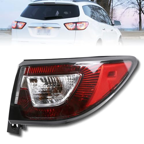 Lochnchn Tail Lights Outer Right Passenger Side Taillight Compatible with Chevrolet Traverse 2013-2017 Rear Halogen Tail Lamp Replace: 84266020 23301757 GM2805112