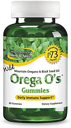NORTH AMERICAN HERB & SPICE Orega O’s - 60 Gummies - Daily Immune Support - with Wild Mountain Oregano & Black Seed Oil - Non-GMO - 30 Servings