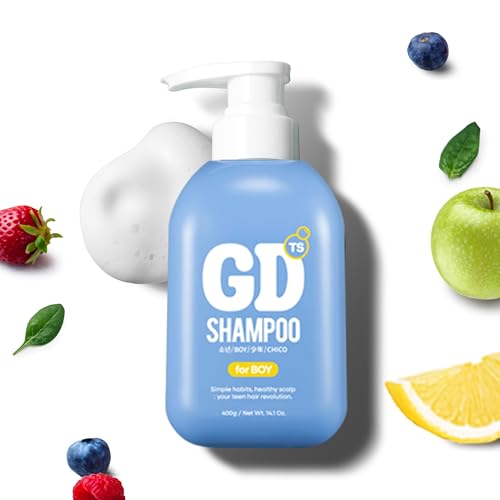 TS GD Shampoo for Boys with Oily Scalp Sweat Itchy Flakes and Odor Sulfate and Silicone Free Scalp Cleanser For Oil Balance and Build Up Care Korean Hair Care 14.1 fl oz 400ml