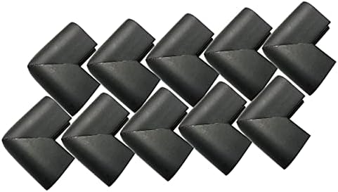 Interbusiness 10pc/Lot Home Furniture U Shape Corner Guard for Baby Child Infant Kids Safety Table Desk Corner Foam Bumps Cushion Protector,Black