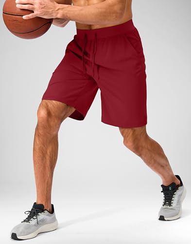 Image of Soothfeel Men's Running Shorts with Zipper Pockets 9 inch / 7 inch / 5 inch Quick Dry Eight Basketball Gym Workout Athletic Shorts