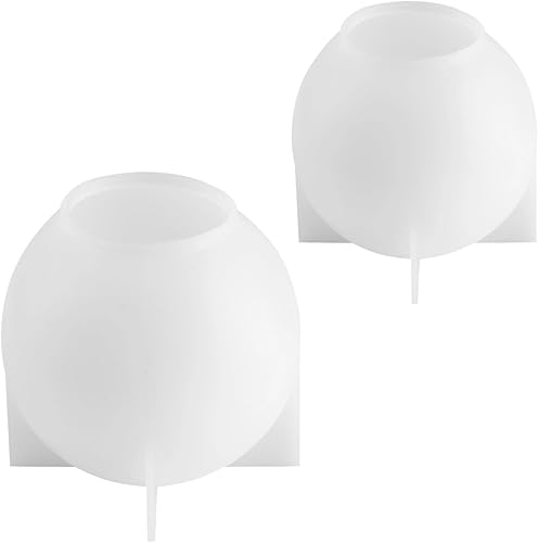Miniatura 7 de Moldes de resina esfera, 2 moldes de globo de silicona 3D de una sola pieza, moldes de resina de esfera, moldes de resina epoxi en forma de bola