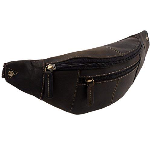 Sac banane ville Visconti en cuir Oil Brown : l'élégance urbaine au quotidien