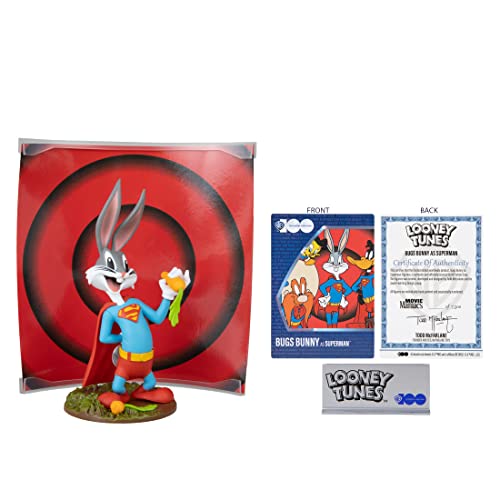 Mcfarlane Toys - Movie Maniacs 7" Posed - Wb100 Wave 1 - Bugs Bunny As Superman (Looney Tunes) #TOP2